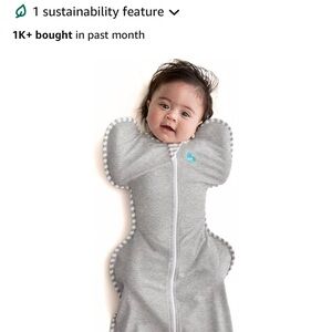 LIKE NEW Love to Dream Gray Kids Pajamas Sleep Sack